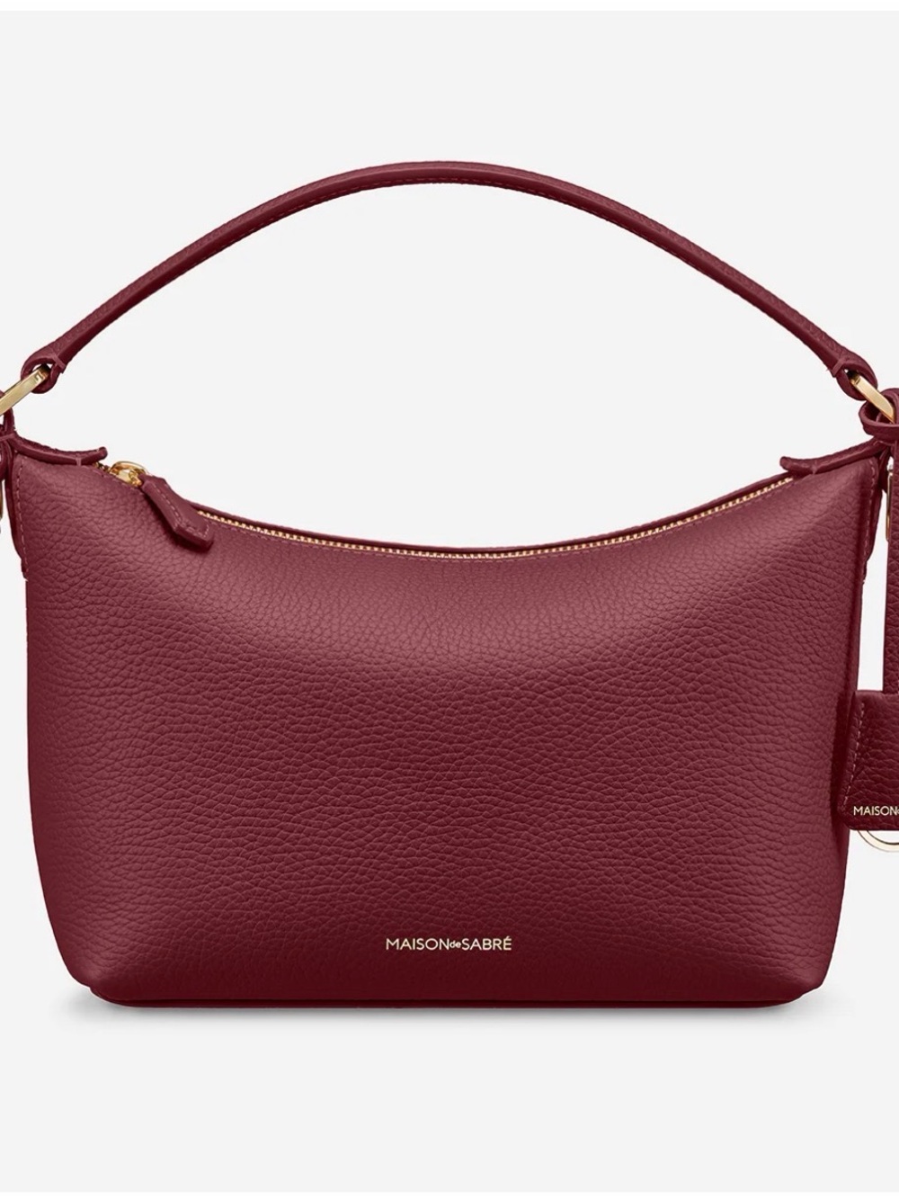 AUTH Maison de Sabre The Small Soft Hobo Plum Red (Wine/Burgundy) - Picture 7 of 10